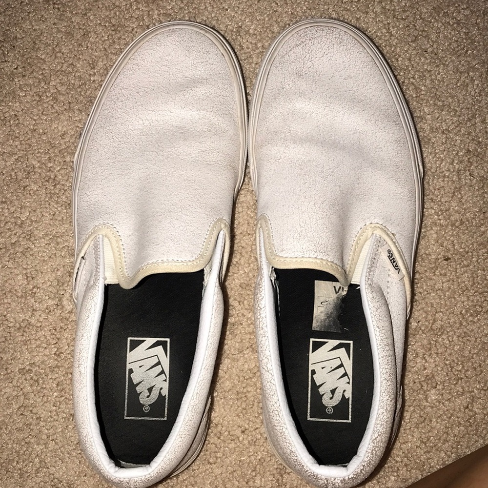 White paint speckled vans